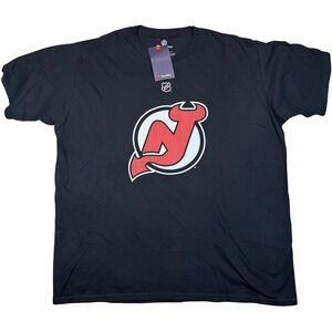 NWT New Jersey Devils #7‎ Hamilton Fanatics NHL T-Shirt Hockey XL Black Cotton